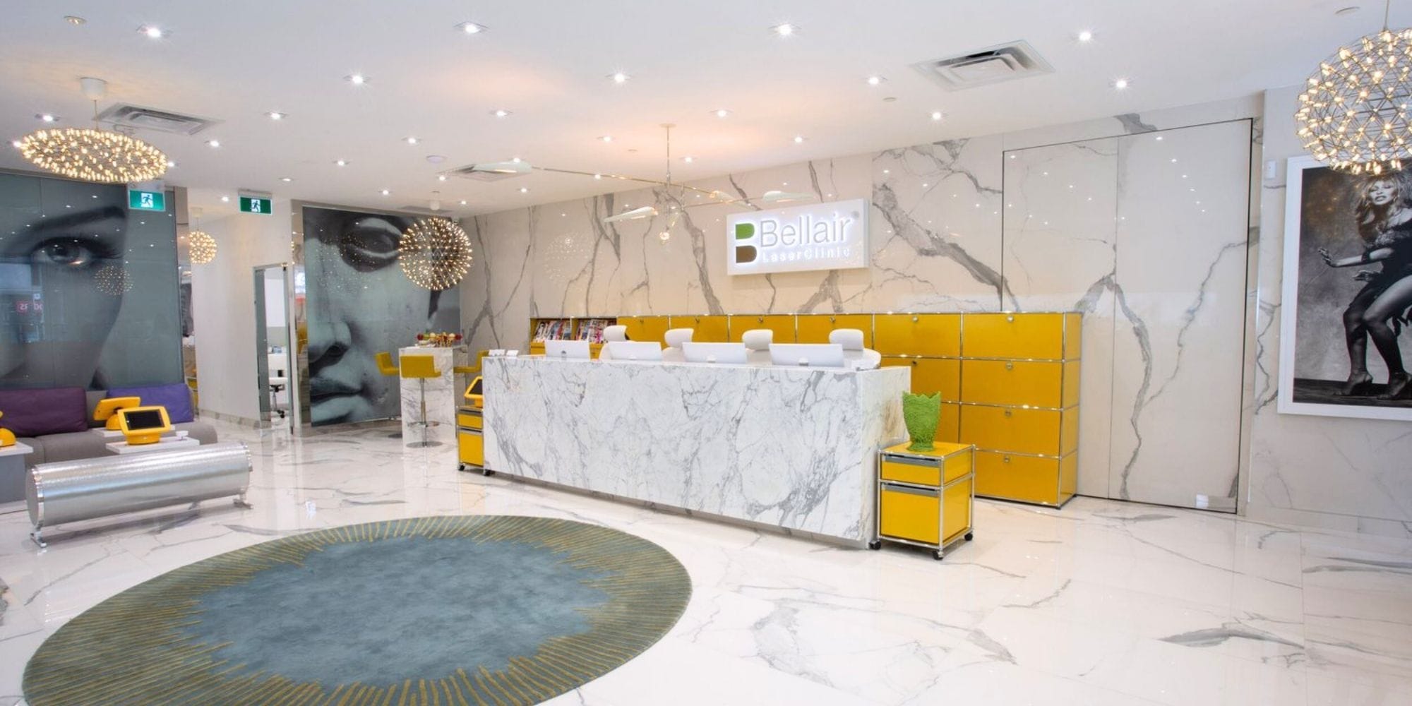 Reception desk at Bellair Laser Clinic