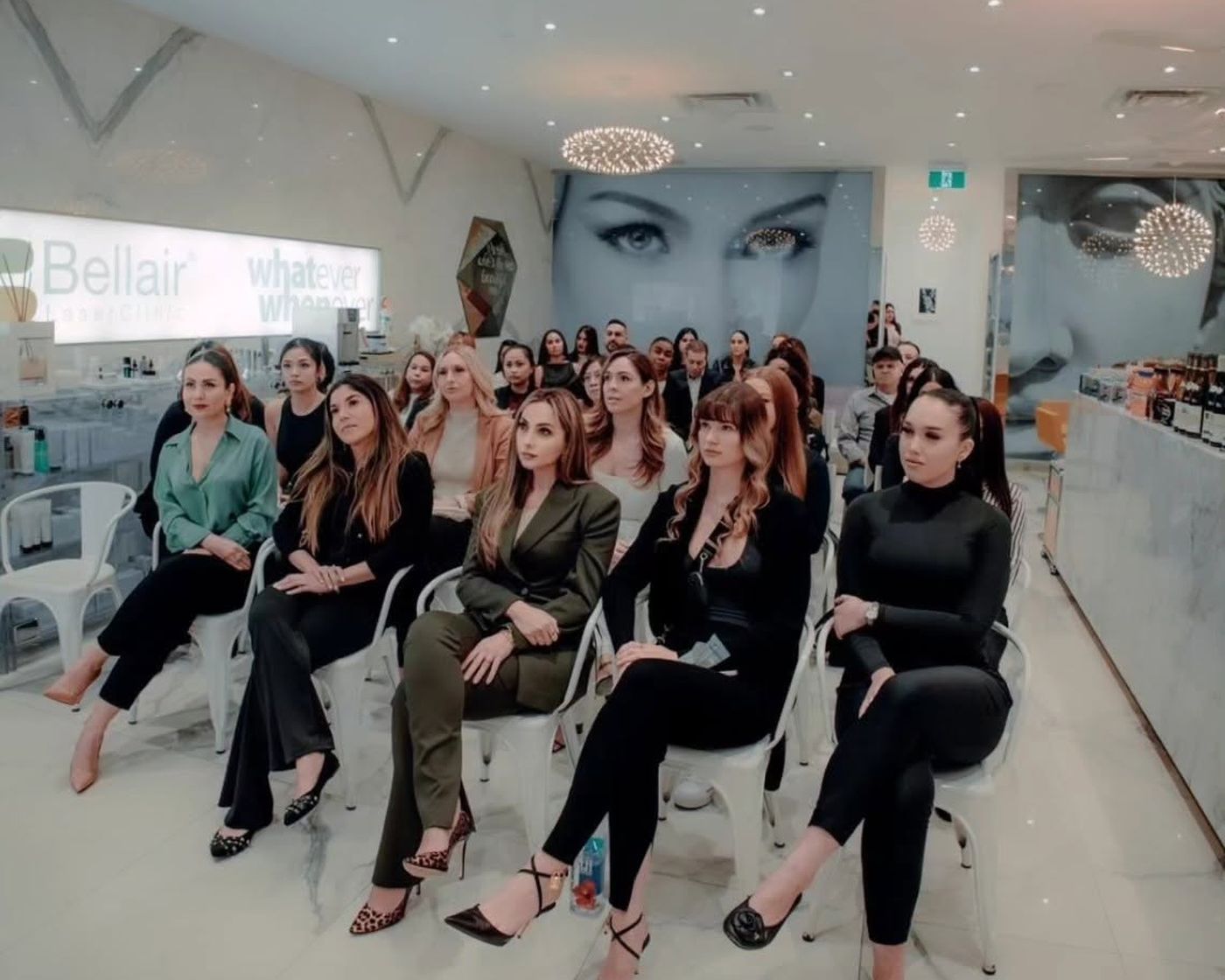 The Bellair team gathered in the Midtown clinic lounge
